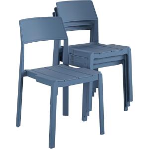 imageNovogratz Chandler Dining Chairs IndoorOutdoor 4Pack French BlueFrench Blue