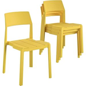 imageNovogratz Chandler Dining Chairs IndoorOutdoor 4Pack French BlueYellow
