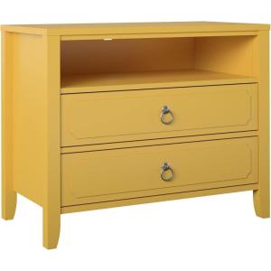 imageNovogratz Her Majesty 2Drawer Nightstand Dusty RoseMustard Yellow
