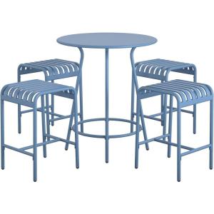 imageNovogratz Ola 5Piece High Dining Set by The CharcoalFrench Blue