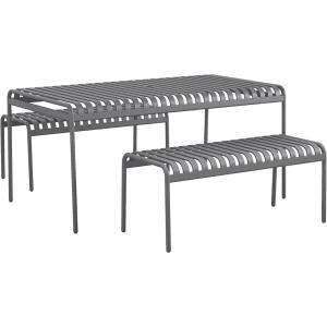 imageNovogratz Poolside Gossip Ola AllSteel Table and Bench Set French BlueCharcoal
