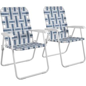 imageNovogratz Poolside Gossip Priscilla Folding Chairs 2Pack YellowFrench Blue