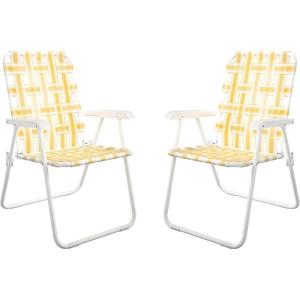 imageNovogratz Poolside Gossip Priscilla Folding Chairs 2Pack YellowYellow