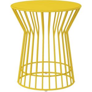 imageNovogratz Poolside Gossip Roberta OutdoorIndoor Side Table CharcoalYellow