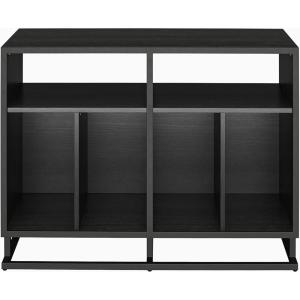 imageNovogratz Regal Double Wide Record StationAccent Cabinet Black Oak