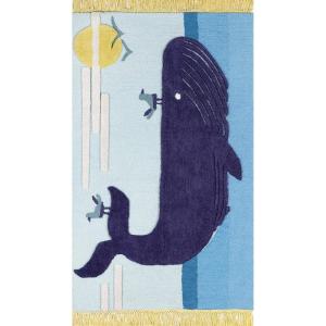 imageNovogratz by Momeni Atticus Noah Hand Made Wool Blue Area Rug 4 X 6Blue
