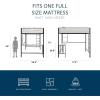 imageNovogratz Axel Metal Loft Bed with Desk and Shelves Full Black and Off WhiteFull