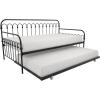 imageNovogratz Bright Pop Full Metal Daybed with Twin Trundle Bed BlackBlack