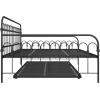 imageNovogratz Bright Pop Full Metal Daybed with Twin Trundle Bed BlackBlack