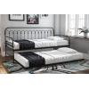 imageNovogratz Bright Pop Full Metal Daybed with Twin Trundle Bed BlackBlack