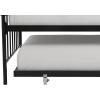 imageNovogratz Bright Pop Full Metal Daybed with Twin Trundle Bed BlackBlack
