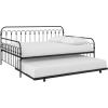 imageNovogratz Bright Pop Full Metal Daybed with Twin Trundle Bed BlackBlack