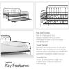 imageNovogratz Bright Pop Full Metal Daybed with Twin Trundle Bed BlackBlack