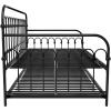 imageNovogratz Bright Pop Full Metal Daybed with Twin Trundle Bed BlackBlack