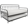 imageNovogratz Bright Pop Full Metal Daybed with Twin Trundle Bed BlackBlack