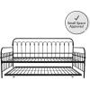 imageNovogratz Bright Pop Full Metal Daybed with Twin Trundle Bed BlackBlack