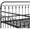 imageNovogratz Bright Pop Full Metal Daybed with Twin Trundle Bed BlackBlack