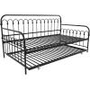 imageNovogratz Bright Pop Full Metal Daybed with Twin Trundle Bed BlackBlack