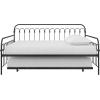 imageNovogratz Bright Pop Full Metal Daybed with Twin Trundle Bed BlackBlack