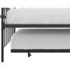 imageNovogratz Bright Pop Full Metal Daybed with Twin Trundle Bed BlackBlack