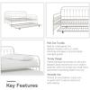 imageNovogratz Bright Pop Full Metal Daybed with Twin Trundle Bed BlackOff White