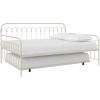 imageNovogratz Bright Pop Full Metal Daybed with Twin Trundle Bed BlackOff White