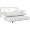 imageNovogratz Bright Pop Full Metal Daybed with Twin Trundle Bed BlackOff White