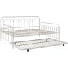imageNovogratz Bright Pop Full Metal Daybed with Twin Trundle Bed BlackOff White