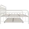 imageNovogratz Bright Pop Full Metal Daybed with Twin Trundle Bed BlackOff White