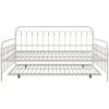 imageNovogratz Bright Pop Full Metal Daybed with Twin Trundle Bed BlackOff White