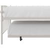 imageNovogratz Bright Pop Full Metal Daybed with Twin Trundle Bed BlackOff White