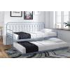 imageNovogratz Bright Pop Full Metal Daybed with Twin Trundle Bed BlackStone Blue