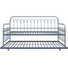 imageNovogratz Bright Pop Full Metal Daybed with Twin Trundle Bed BlackStone Blue