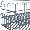 imageNovogratz Bright Pop Full Metal Daybed with Twin Trundle Bed BlackStone Blue