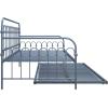 imageNovogratz Bright Pop Full Metal Daybed with Twin Trundle Bed BlackStone Blue