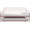 imageNovogratz Bright Pop Full Metal Daybed with Twin Trundle Bed BlackTwinTwin