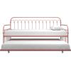 imageNovogratz Bright Pop Full Metal Daybed with Twin Trundle Bed BlackTwinTwin