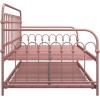 imageNovogratz Bright Pop Full Metal Daybed with Twin Trundle Bed BlackTwinTwin
