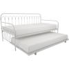 imageNovogratz Bright Pop Full Metal Daybed with Twin Trundle Bed BlackTwinTwin