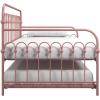 imageNovogratz Bright Pop Full Metal Daybed with Twin Trundle Bed BlackTwinTwin