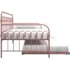 imageNovogratz Bright Pop Full Metal Daybed with Twin Trundle Bed BlackTwinTwin
