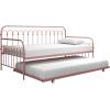 imageNovogratz Bright Pop Full Metal Daybed with Twin Trundle Bed BlackTwinTwin