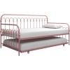 imageNovogratz Bright Pop Full Metal Daybed with Twin Trundle Bed BlackTwinTwin