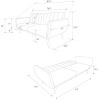 imageNovogratz Brittany 815quot Futon Sofa Bed and Couch Sleeper Ivory BoucleBlack