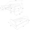 imageNovogratz Brittany 815quot Futon Sofa Bed and Couch Sleeper Ivory BoucleBlack