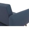 imageNovogratz Brittany 815quot Futon Sofa Bed and Couch Sleeper Ivory BoucleBlue Linen