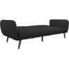 imageNovogratz Brittany 815quot Futon Sofa Bed and Couch Sleeper Ivory BoucleDark Gray