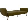 imageNovogratz Brittany 815quot Futon Sofa Bed and Couch Sleeper Ivory BoucleGreen