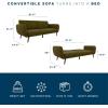 imageNovogratz Brittany 815quot Futon Sofa Bed and Couch Sleeper Ivory BoucleGreen