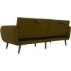 imageNovogratz Brittany 815quot Futon Sofa Bed and Couch Sleeper Ivory BoucleGreen